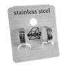 ∅16mm x 4mm Oorringen Unisex - RVS Oorbellen met golvend patroon