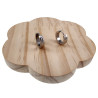 ∅16mm x 4mm Oorringen Unisex - RVS Oorbellen met golvend patroon