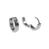 ∅16mm x 4mm Oorringen Unisex - RVS Oorbellen met golvend patroon