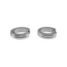 ∅16mm x 4mm Oorringen Unisex - RVS Oorbellen met golvend patroon