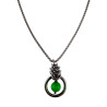 30mm Groene Kattenoog Kristal Hanger Dames - RVS - Uniek Ontwerp esde2