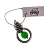 Dames RVS Jasseron-Ketting + Groene Kattenoog Kristal Hanger Uniek