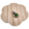 Dames RVS Jasseron-Ketting + Groene Kattenoog Kristal Hanger Uniek