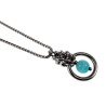 Turquoise Kattenoog Kristal Hanger Dames - RVS - Uniek Ontwerp esde2