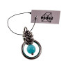 Turquoise Kattenoog Kristal Hanger Dames - RVS - Uniek Ontwerp esde2