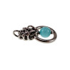 Turquoise Kattenoog Kristal Hanger Dames - RVS - Uniek Ontwerp esde2