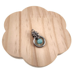 Turquoise Kattenoog Kristal Hanger Dames - RVS - Uniek Ontwerp esde2