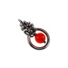 Rode Kattenoog Kristal Hanger Dames - RVS - Uniek Ontwerp esde2