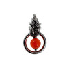 Rode Kattenoog Kristal Hanger Dames - RVS - Uniek Ontwerp esde2