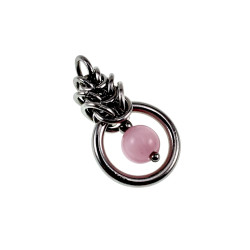 Roze Kattenoog Kristal Hanger Dames - RVS - Uniek Ontwerp esde2