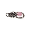 Dames RVS Jasseron-Ketting + Roze Kattenoog Kristal Hanger Uniek