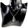 Witte Kattenoog Kristal Hanger Dames - RVS - Uniek Ontwerp esde2