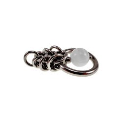 Witte Kattenoog Kristal Hanger Dames - RVS - Uniek Ontwerp esde2