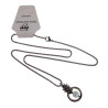 Dames RVS Jasseron-Ketting + Witte Kattenoog Kristal Hanger Uniek