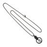 Dames RVS Jasseron-Ketting + Witte Kattenoog Kristal Hanger Uniek