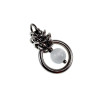 Dames RVS Jasseron-Ketting + Witte Kattenoog Kristal Hanger Uniek
