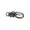 Dames RVS Jasseron-Ketting + Witte Kattenoog Kristal Hanger Uniek