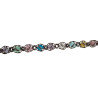RVS Schakelarmband met Kleurrijke Kattenoog kristallen - 16cm tot 20cm