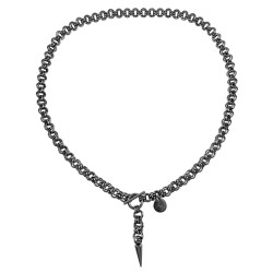 Unisex RVS Schakelketting met T-sluiting en Spike Hanger - 50 of 55cm