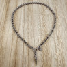 Unisex RVS Schakelketting met T-sluiting en Spike Hanger - 50 of 55cm