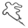 Unisex RVS Schakelketting met T-sluiting en Spike Hanger - 50 of 55cm