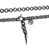 Unisex RVS Schakelketting met T-sluiting en Spike Hanger - 50 of 55cm