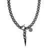 Unisex RVS Schakelketting met T-sluiting en Spike Hanger - 50 of 55cm