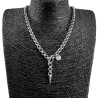 Unisex RVS Schakelketting met T-sluiting en Spike Hanger - 50 of 55cm