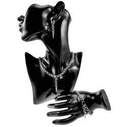 Unisex RVS Schakelketting met T-sluiting en Spike Hanger - 50 of 55cm