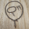 Unisex RVS Schakelarmband met T-sluiting en Spike Hanger 16 of 19cm