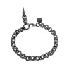 Unisex RVS Schakelarmband met T-sluiting en Spike Hanger 16 of 19cm