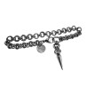 Unisex RVS Schakelarmband met T-sluiting en Spike Hanger 16 of 19cm