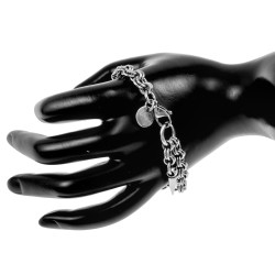 Unisex RVS Schakelarmband met T-sluiting en Spike Hanger 16 of 19cm