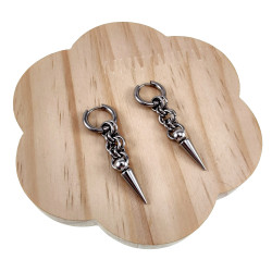 50mm Lange Oorbellen Unisex - RVS Oorringen met Afneembare Hanger