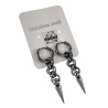 50mm Lange Oorbellen Unisex - RVS Oorringen met Afneembare Hanger