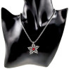 Jasseron-Ketting met Sterhanger van RVS en Rode Howlietsteen - Unisex