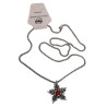 Jasseron-Ketting met Sterhanger van RVS en Rode Howlietsteen - Unisex