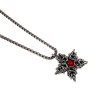 Jasseron-Ketting met Sterhanger van RVS en Rode Howlietsteen - Unisex