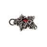 Jasseron-Ketting met Sterhanger van RVS en Rode Howlietsteen - Unisex