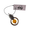 Amberkleur Kattenoog Kristal Hanger Dames - RVS - Uniek Ontwerp esde2