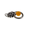 Amberkleur Kattenoog Kristal Hanger Dames - RVS - Uniek Ontwerp esde2