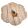 Amberkleur Kattenoog Kristal Hanger Dames - RVS - Uniek Ontwerp esde2