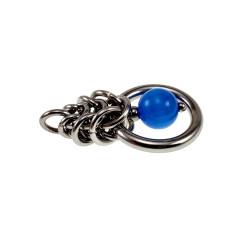 Blauwekleur Kattenoog Kristal Hanger Dames - RVS - Uniek Ontwerp esde2