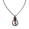 Paarsekleur Kattenoog Kristal Hanger Dames - RVS - Uniek Ontwerp esde2