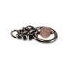 Dames RVS Jasseron-Ketting + Paarsekleur Kattenoog Kristal Hanger Uniek