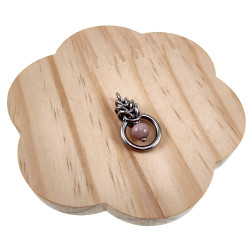 Dames RVS Jasseron-Ketting + Paarsekleur Kattenoog Kristal Hanger Uniek