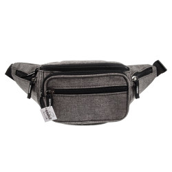 Grijze Heuptas met 6 Vakken - Unisex - Festival Tasjes - Sporttas Heup