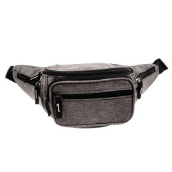 Grijze Heuptas met 6 Vakken - Unisex - Festival Tasjes - Sporttas Heup