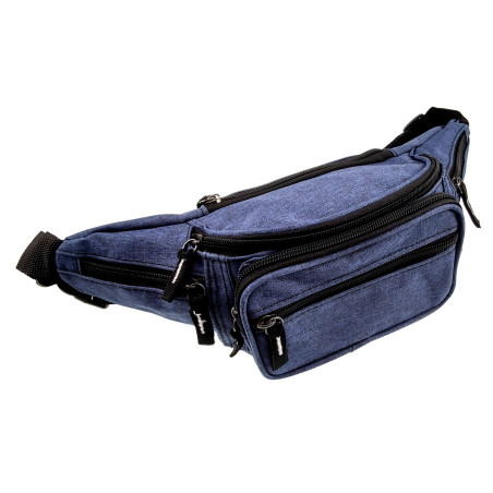 Blauwe Heuptas met 6 Vakken - Unisex - Festival Tasjes - Sporttas Heup