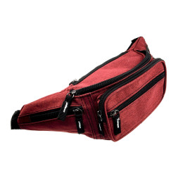 Rode Heuptas met 6 Vakken - Unisex - Festival Tasjes - Sporttas Heup